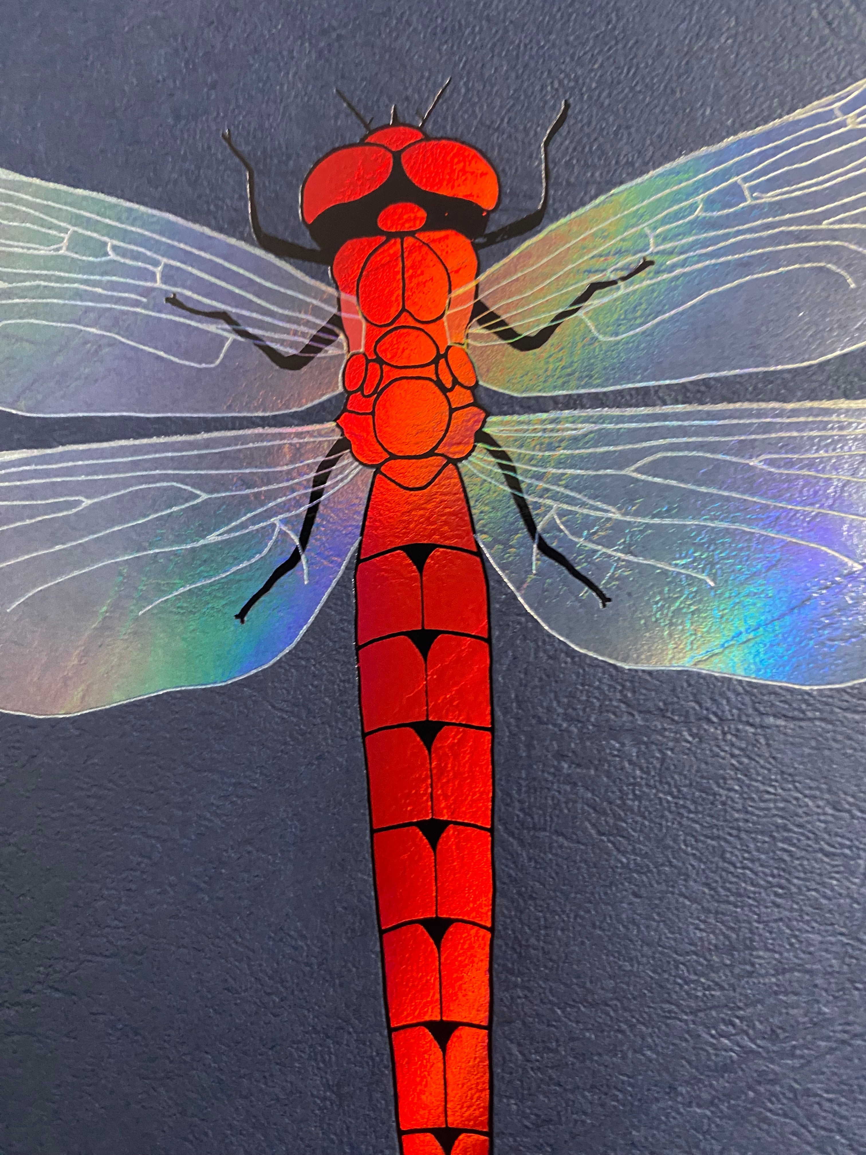 Dragonfly foiled art prints