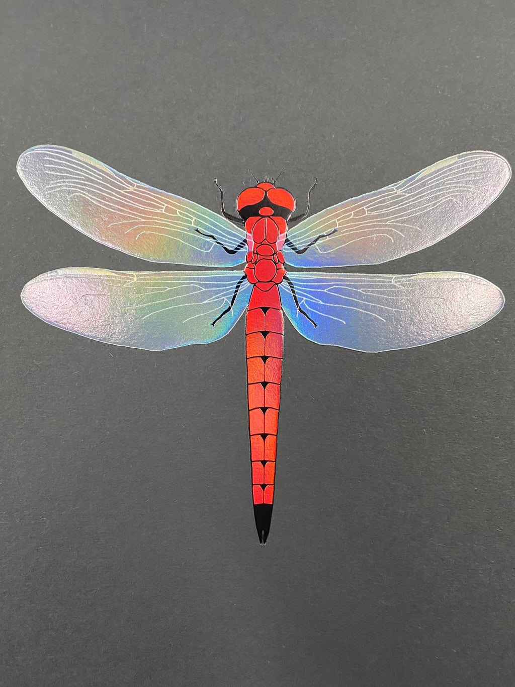 Dragonfly foiled art prints