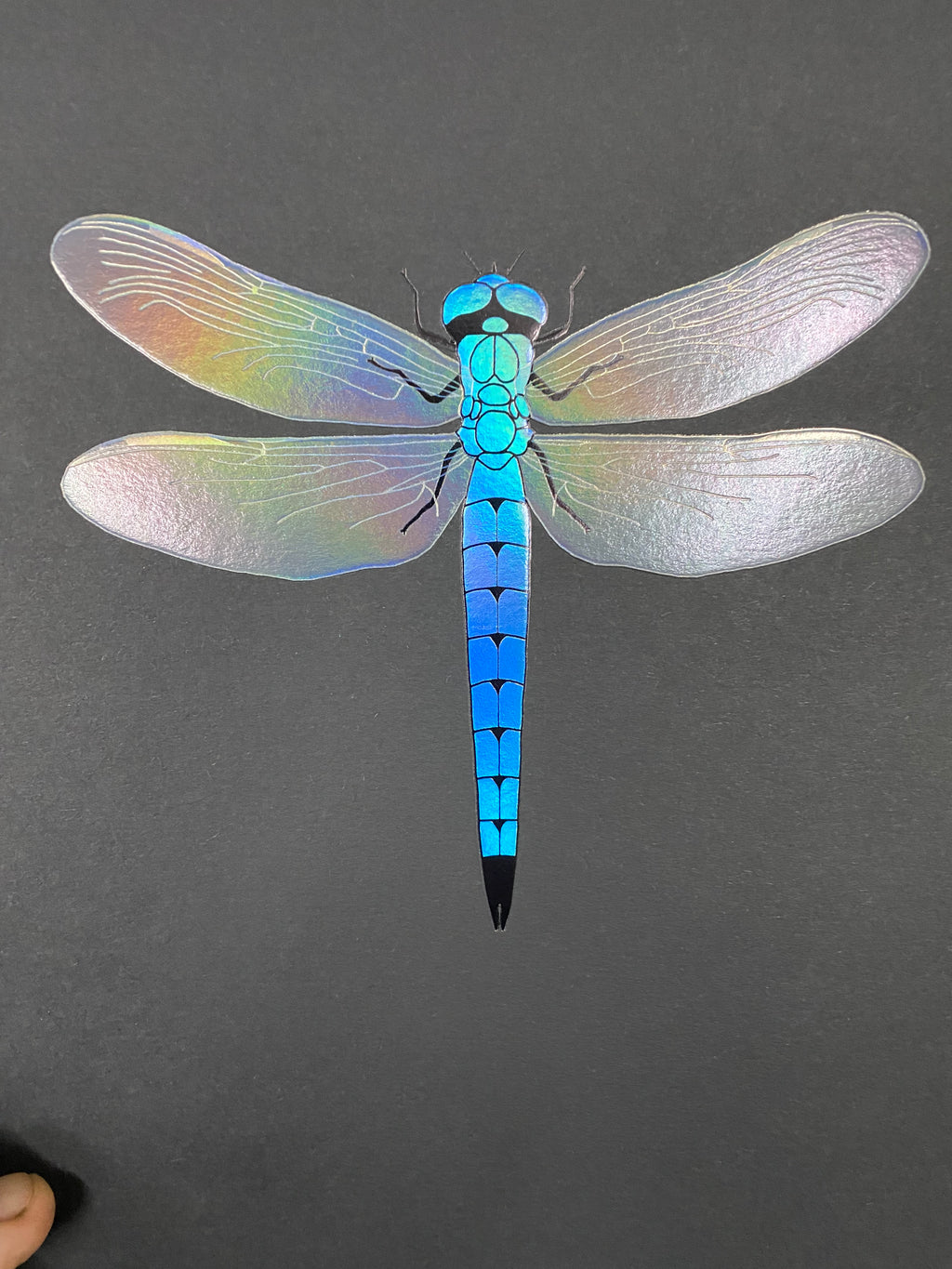 Dragonfly foiled art prints