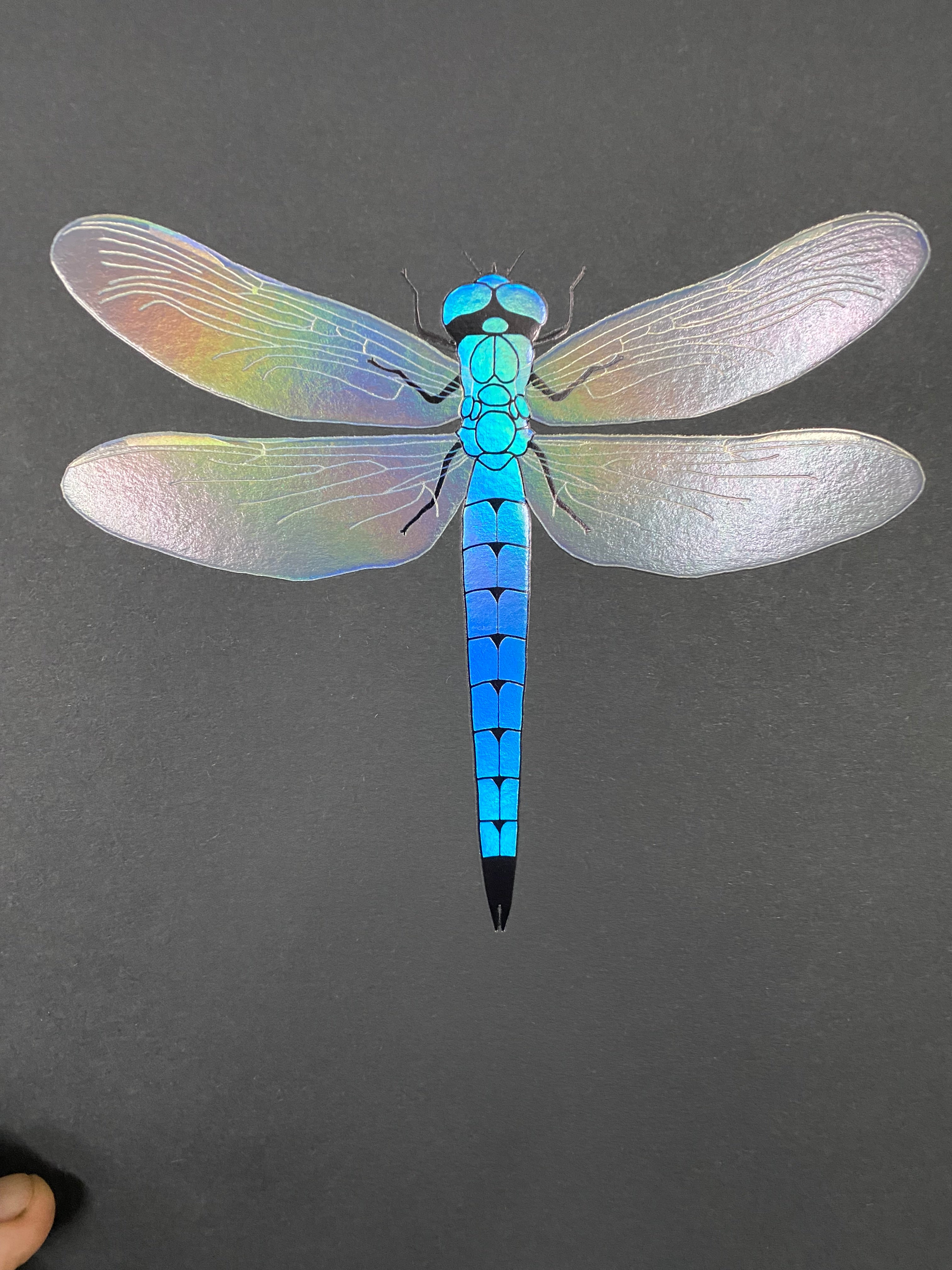 Dragonfly foiled art prints