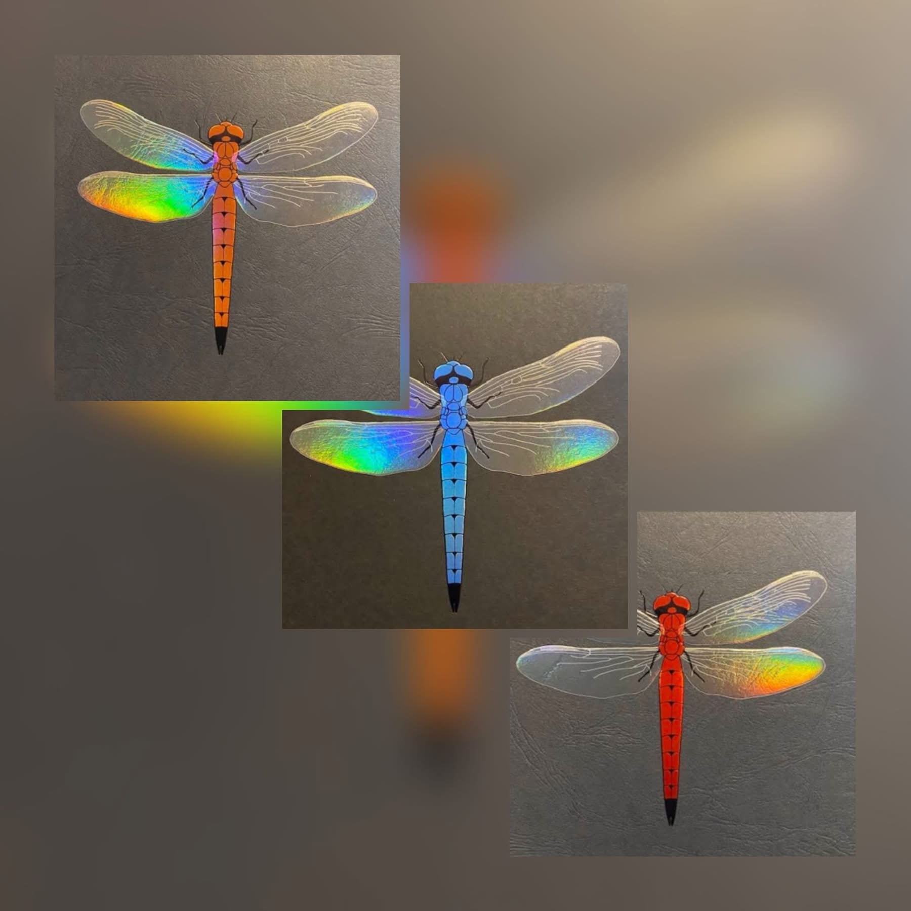 Dragonfly foiled art prints