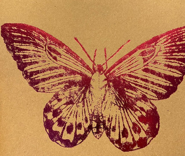 Butterfly Foiled wall art/ The Blocking House/ Nature wall art