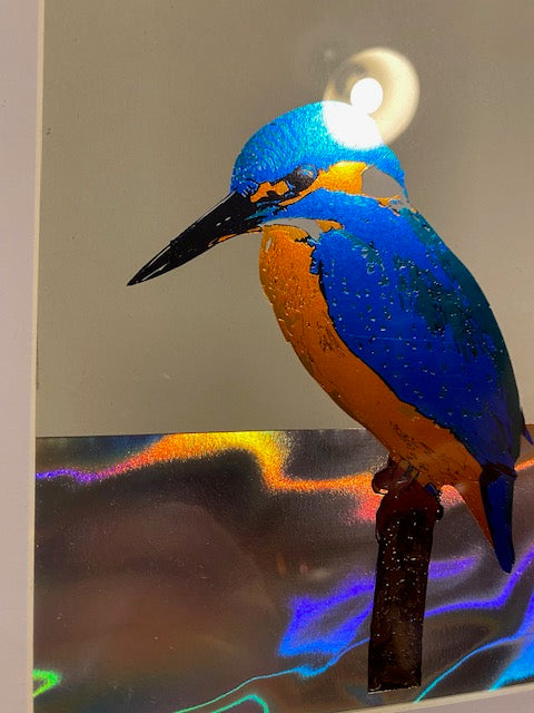 Kingfisher Foiled wall art/ Unique wall art/ The Blocking House