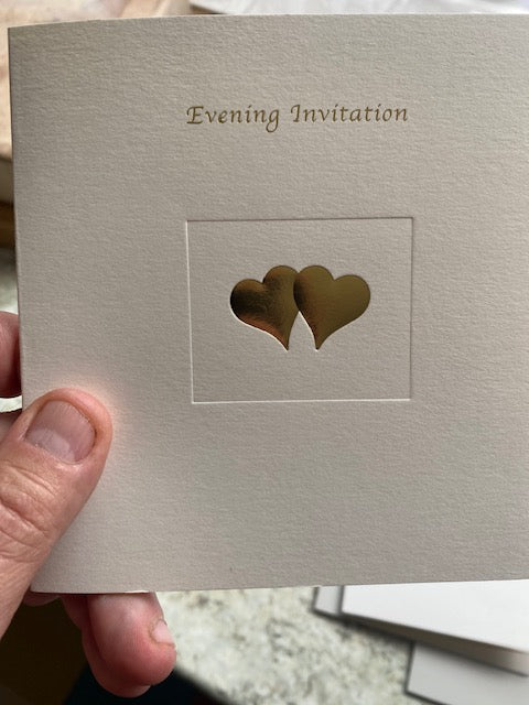Luxury Wedding Invites-Gold foil embossed with a debossed panel