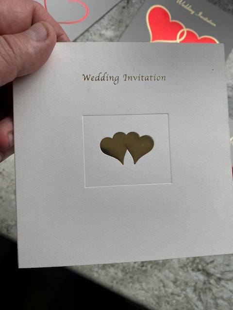 Luxury Wedding Invites-Gold foil embossed with a debossed panel