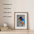 Kingfisher Foiled wall art/ Unique wall art/ The Blocking House