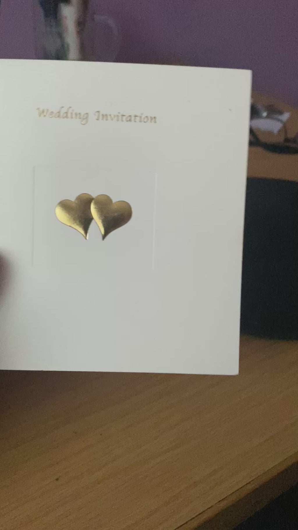 Luxury Wedding Invites-Gold foil embossed with a debossed panel