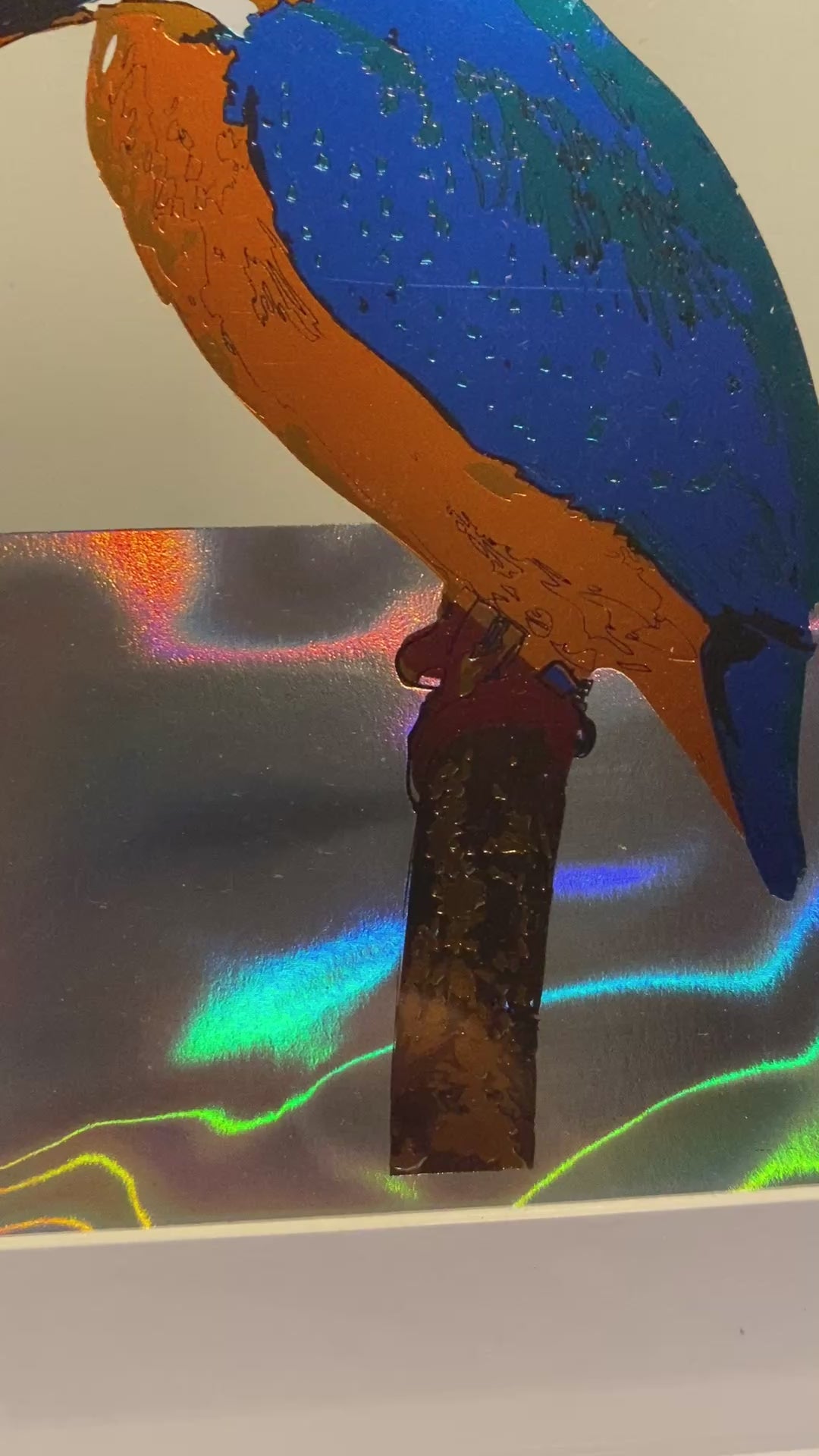 Kingfisher Foiled wall art/ Unique wall art/ The Blocking House