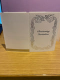Silver foiled Christening Invites