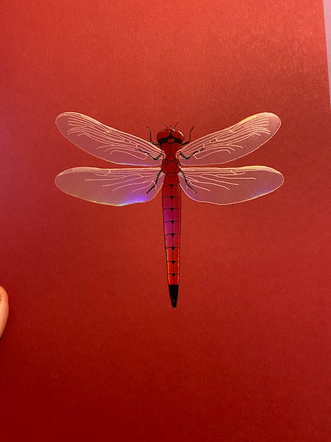Dragonfly foiled art prints