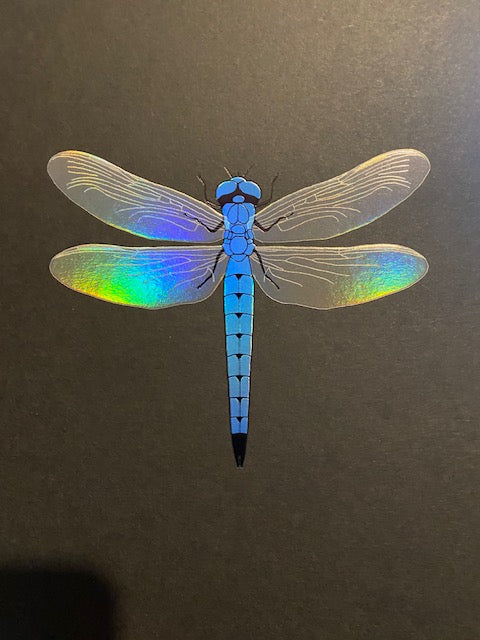 Dragonfly foiled art prints